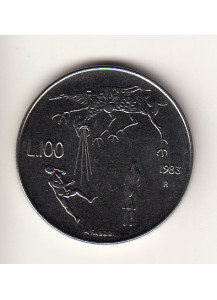 1983 100 Lire Acmonital Mostro Nucleare Fior di Conio San Marino